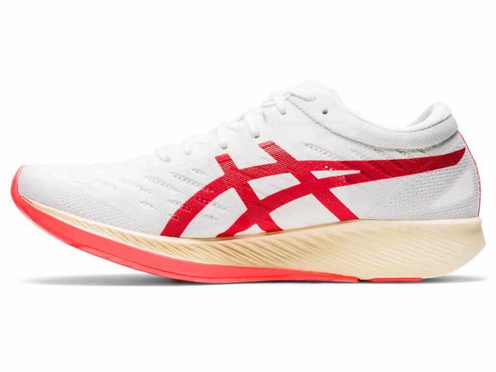 Asics METARACER Women's Running Shoes White / Orange / Red | QHM754693