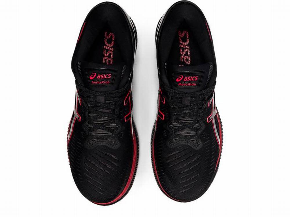 Asics METARIDE Men's Running Shoes Black / Red | RUT814965