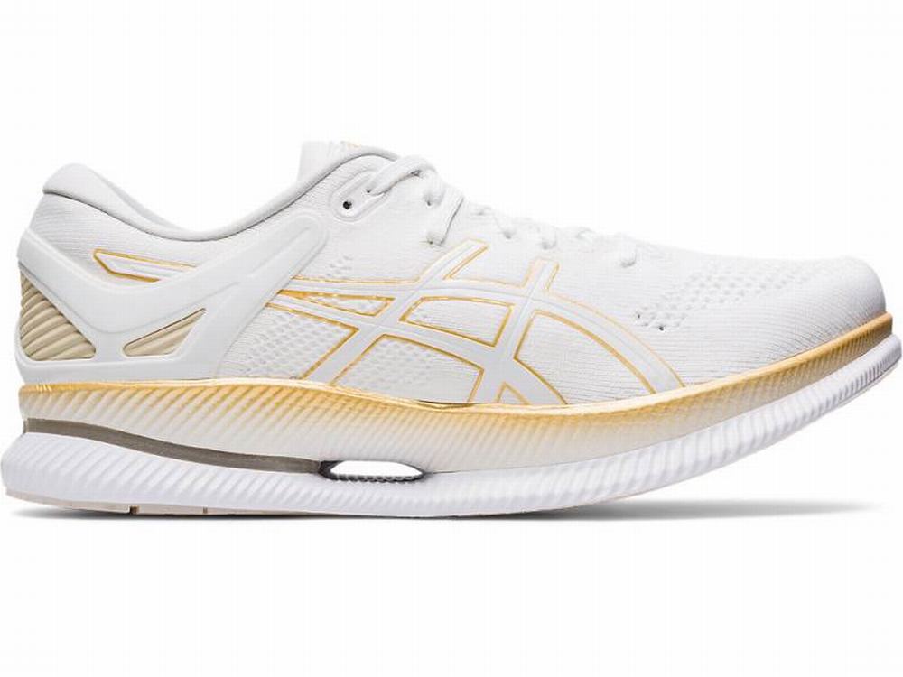 Asics METARIDE Men's Running Shoes White / Gold | OUE126380