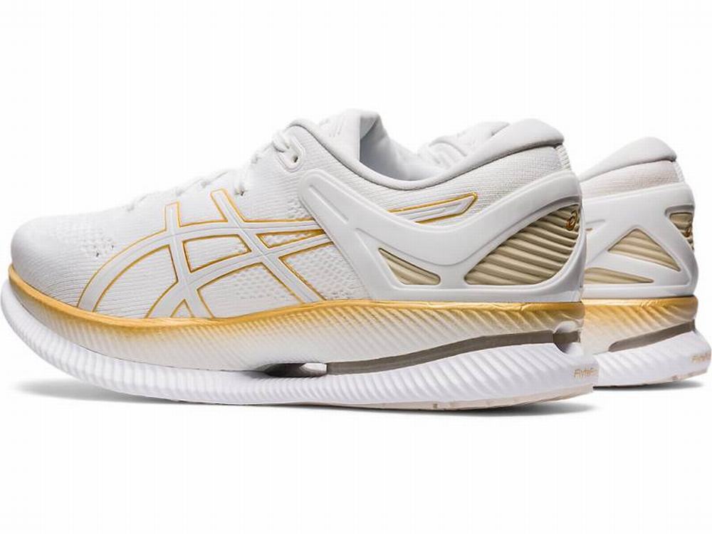 Asics METARIDE Men's Running Shoes White / Gold | OUE126380