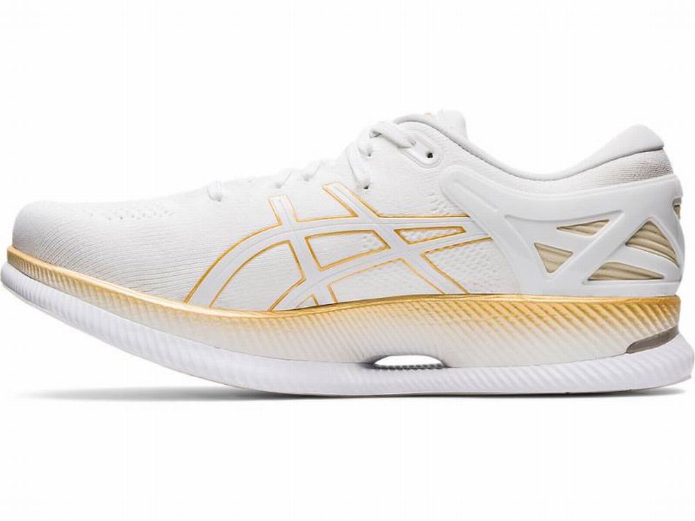 Asics METARIDE Men's Running Shoes White / Gold | OUE126380