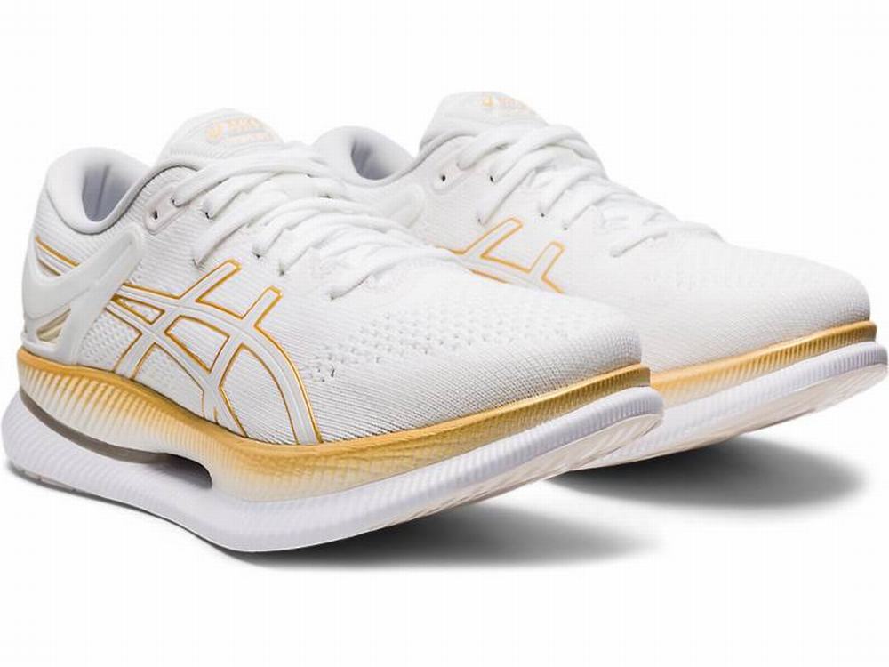 Asics METARIDE Women's Running Shoes White / Gold | LZN534297