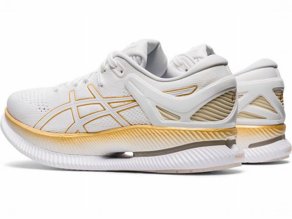 Asics METARIDE Women's Running Shoes White / Gold | LZN534297