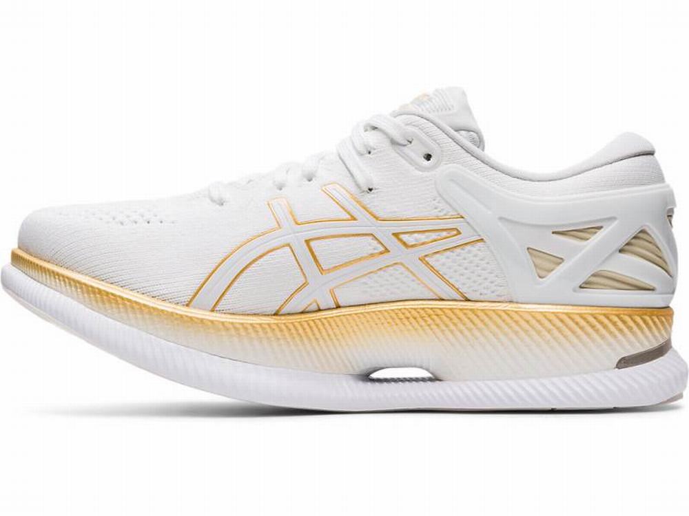 Asics METARIDE Women's Running Shoes White / Gold | LZN534297