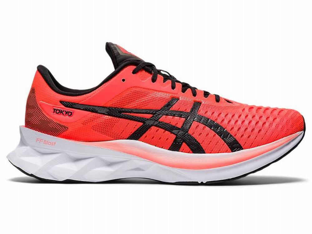 Asics NOVABLAST Men\'s Running Shoes Orange / Black / Red | TUG901652