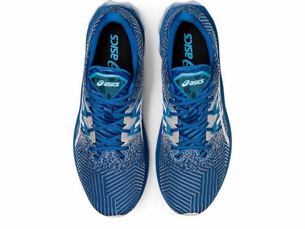 Asics NOVABLAST Men's Running Shoes White / Blue | FOL025496