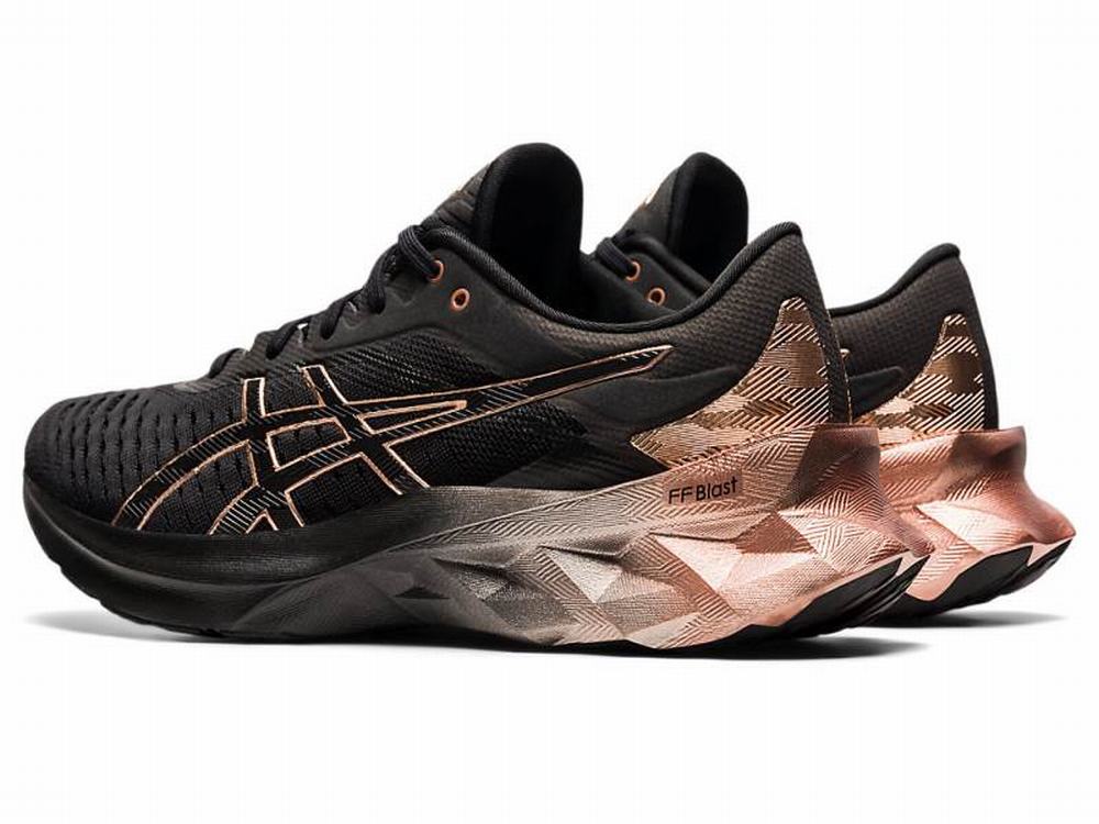 Asics NOVABLAST Platinum Women's Running Shoes Black / Rose / Gold | QER095612