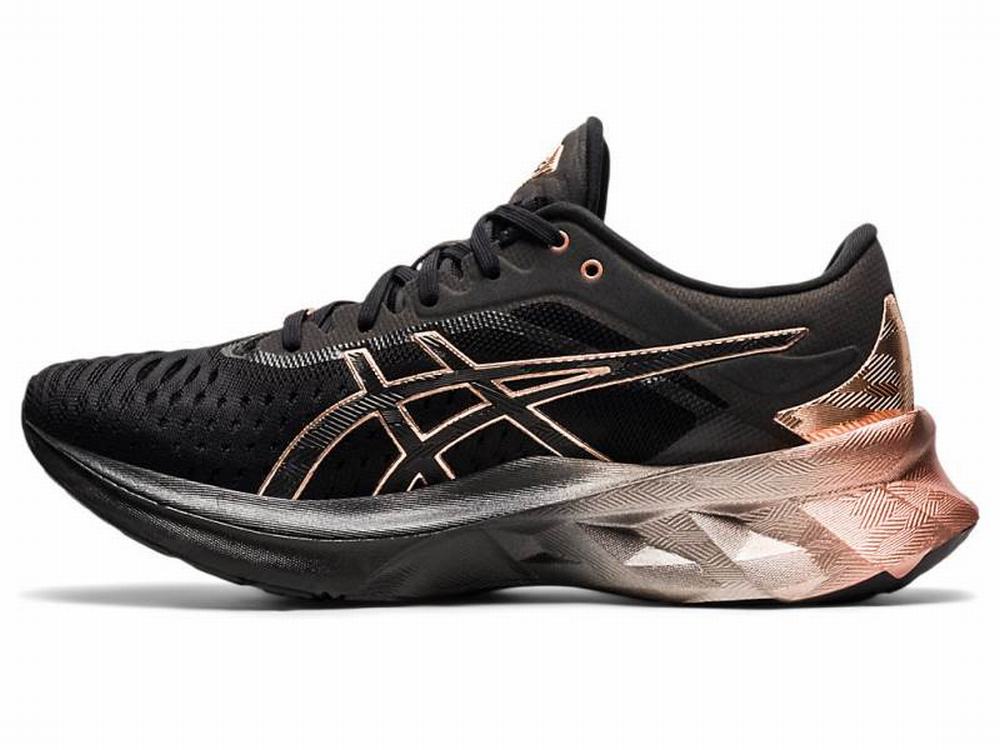 Asics NOVABLAST Platinum Women's Running Shoes Black / Rose / Gold | QER095612