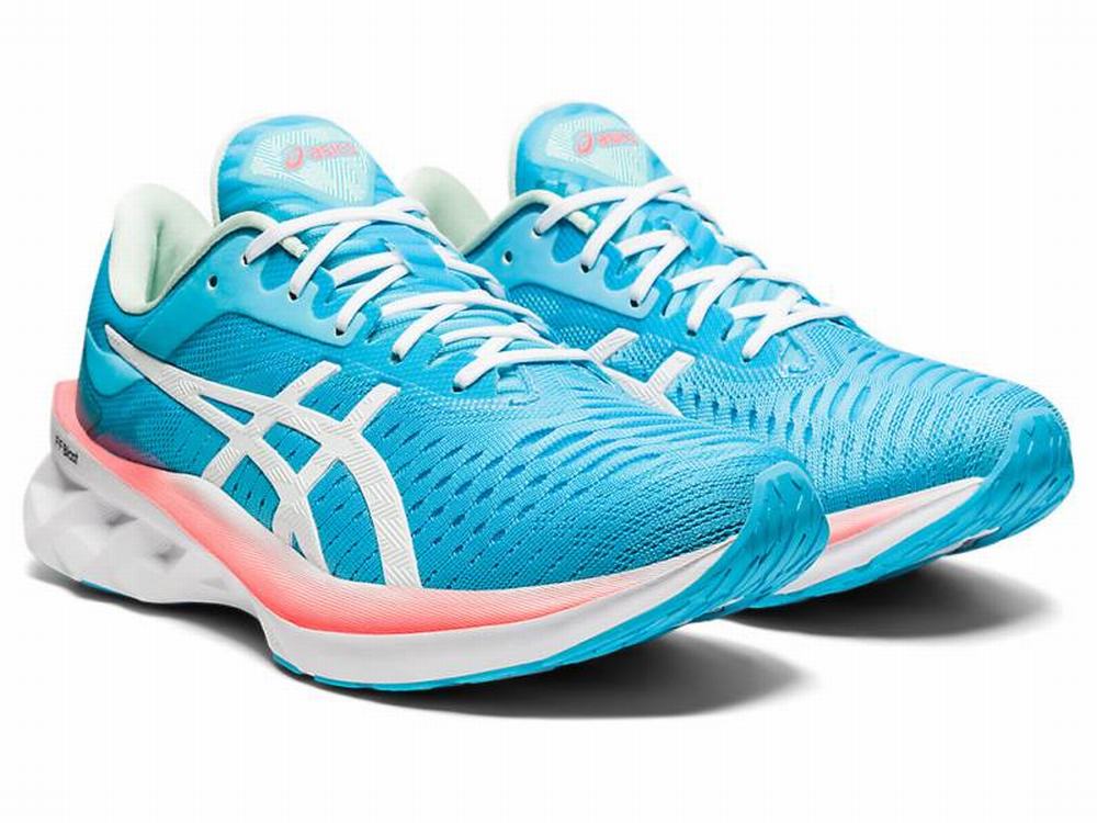 Asics NOVABLAST Women's Running Shoes Light Turquoise / White | CKL028163