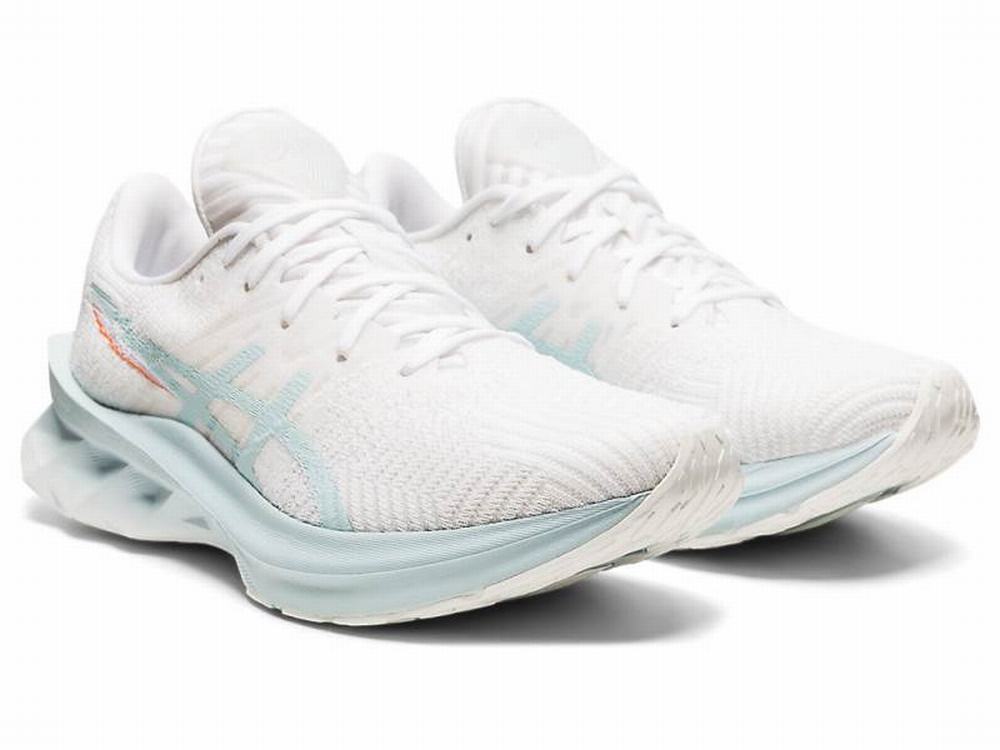 Asics NOVABLAST Women's Running Shoes White / Light Turquoise | FYT397861