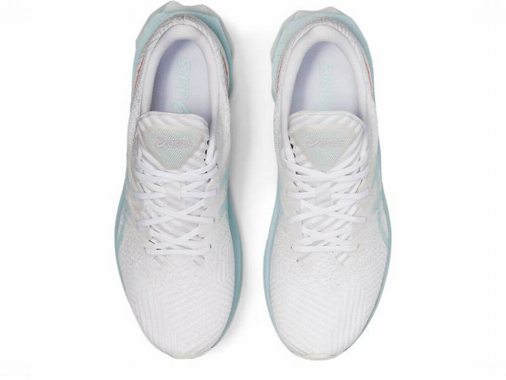 Asics NOVABLAST Women's Running Shoes White / Light Turquoise | FYT397861