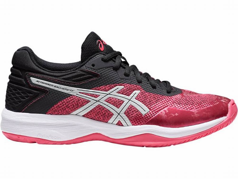 Asics Netburner Ballistic FF Women's Volleyball Shoes Black / Pink | OND764812