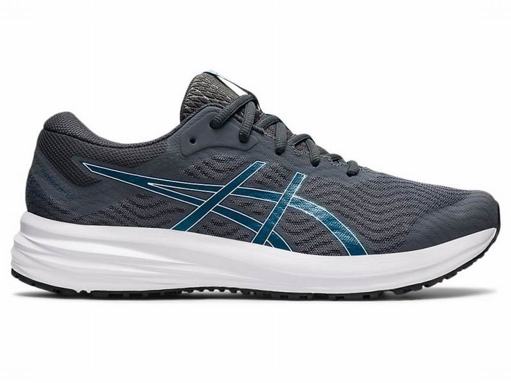 Asics PATRIOT 12 Men's Running Shoes Deep Grey / Turquoise | JWK581069