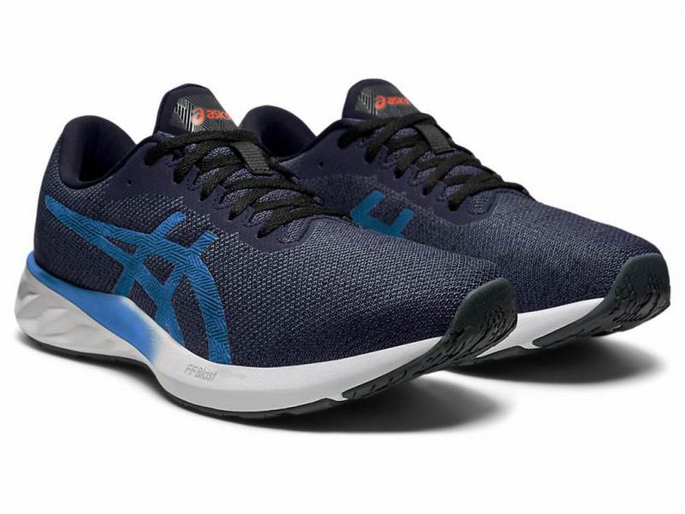 Asics ROADBLAST Men's Running Shoes Navy / Blue | XVD164389