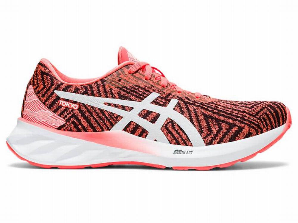 Asics ROADBLAST TOKYO Women\'s Running Shoes Orange / Red / White | RHO406713