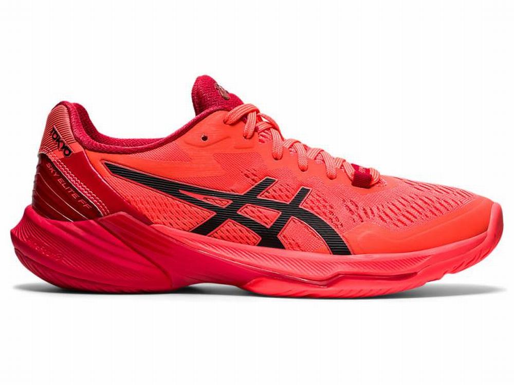 Asics SKY ELITE FF 2 TOKYO Women\'s Volleyball Shoes Orange / Red / Black | DIT832540