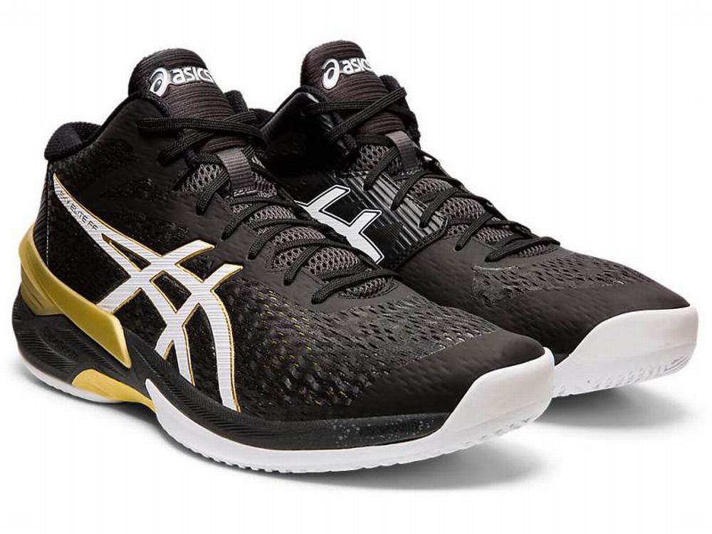 Asics SKY ELITE FF MT Men's Volleyball Shoes Black / White | ATH159043