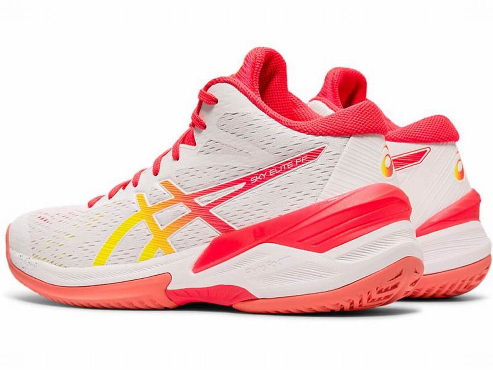 Asics SKY ELITE FF MT Women's Volleyball Shoes White / Pink | KEN896052