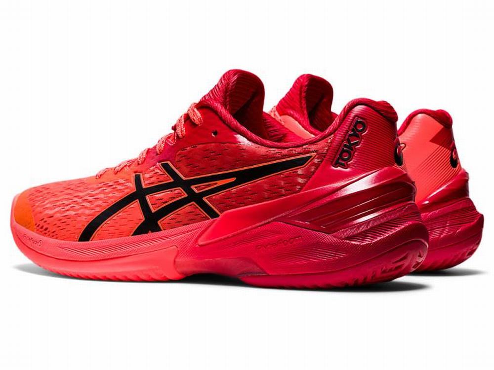 Asics SKY ELITE FF TOKYO Women's Volleyball Shoes Orange / Red / Black | CUQ891523