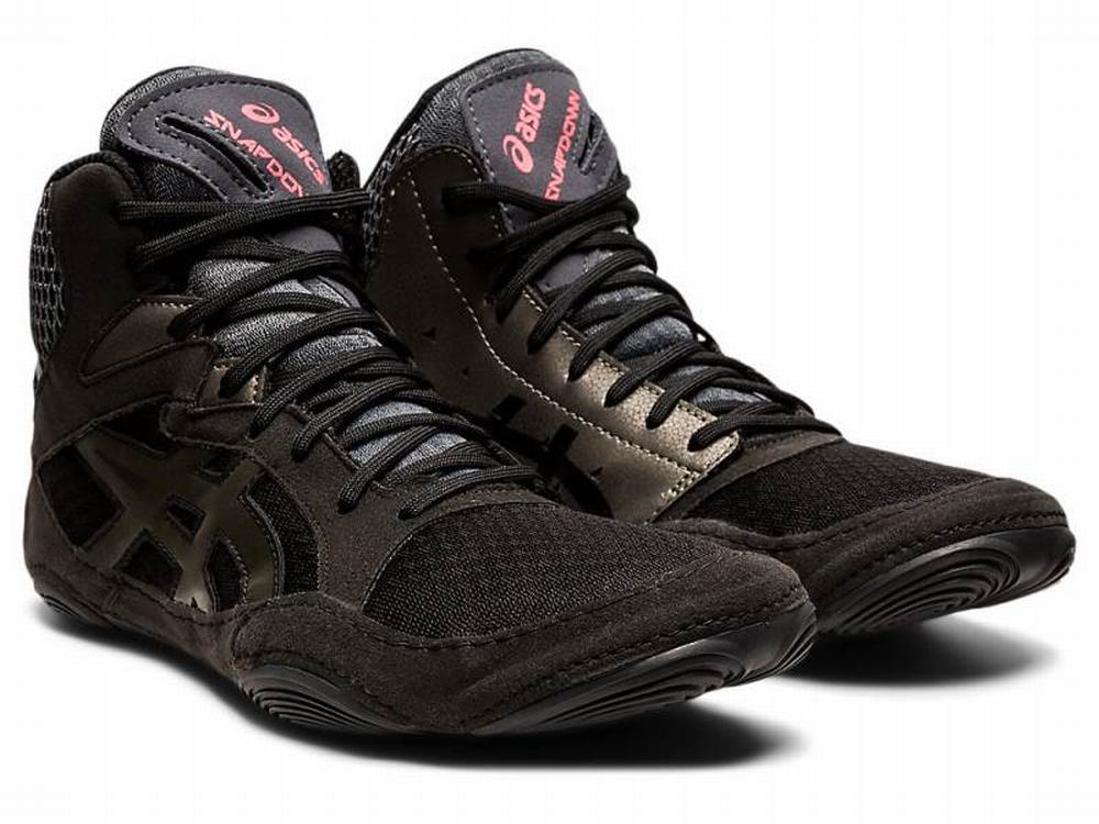 Asics SNAPDOWN 3 (2E) Men's Wrestling Shoes Black | WIR827456