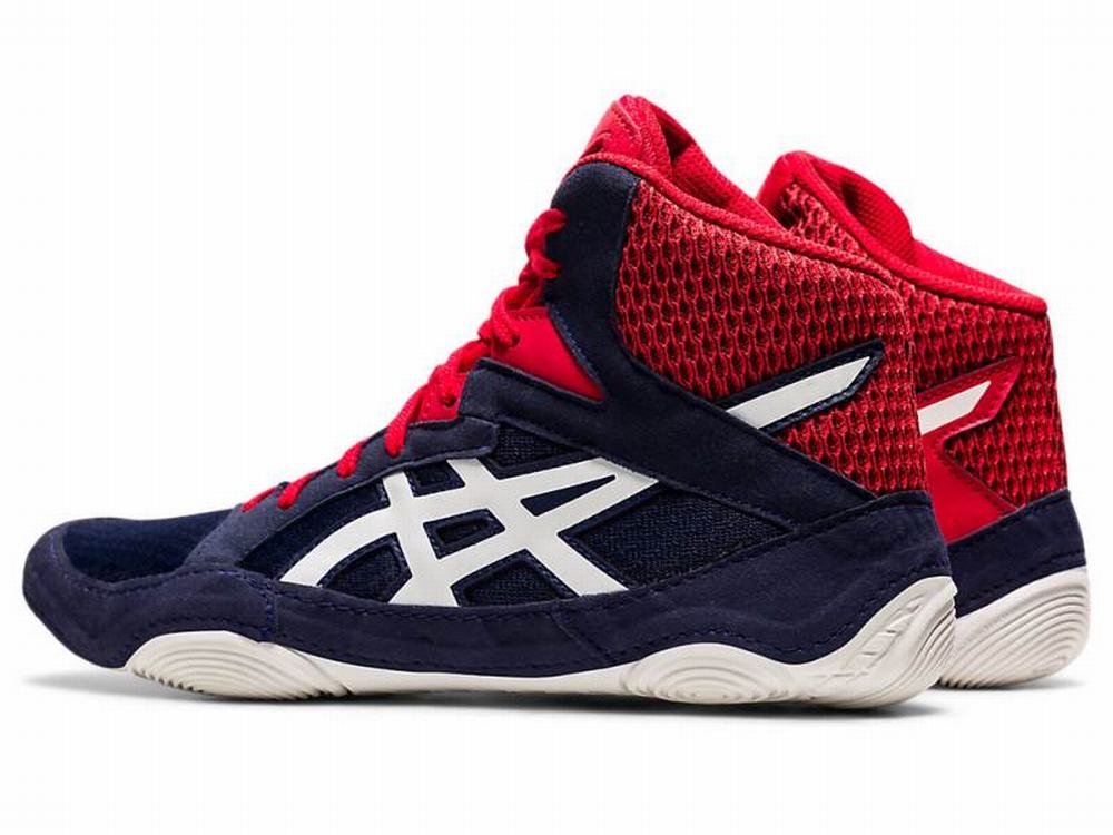 Asics SNAPDOWN 3 Men's Wrestling Shoes Navy / Red / Brown | EIN293704