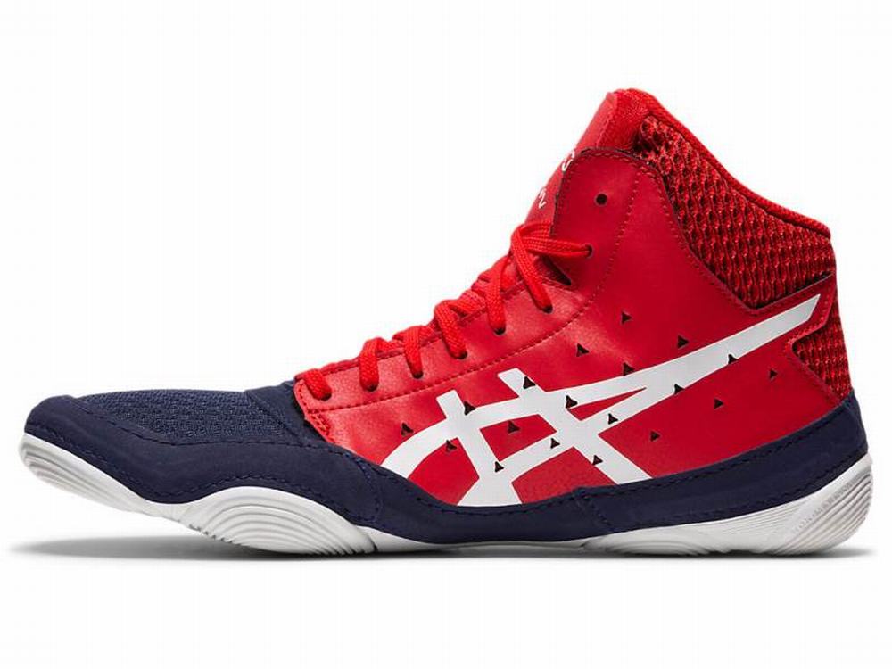 Asics SNAPDOWN 3 Men's Wrestling Shoes Navy / Red / Brown | EIN293704