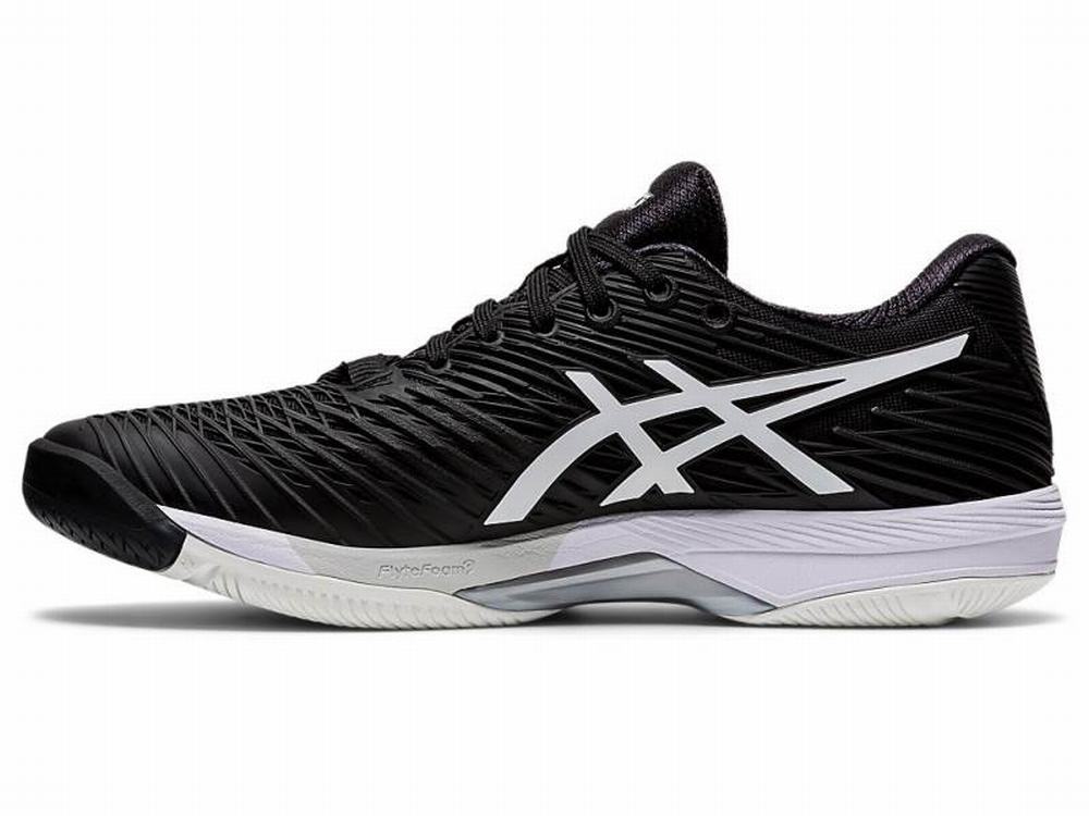 Asics SOLUTION SPEED FF Men's Tennis Shoes Black / White | IRP817309