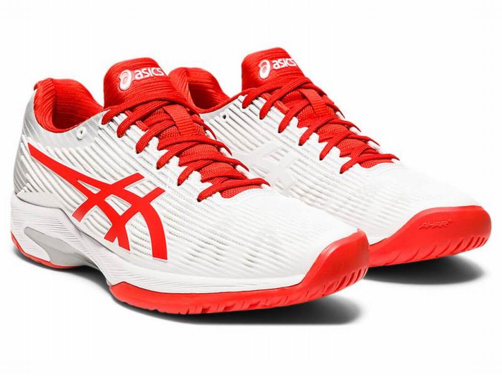 Asics SOLUTION SPEED FF Women's Tennis Shoes White / Red | ULP071536