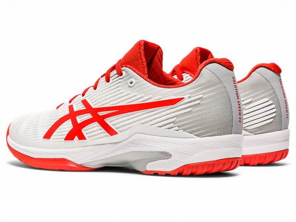 Asics SOLUTION SPEED FF Women's Tennis Shoes White / Red | ULP071536