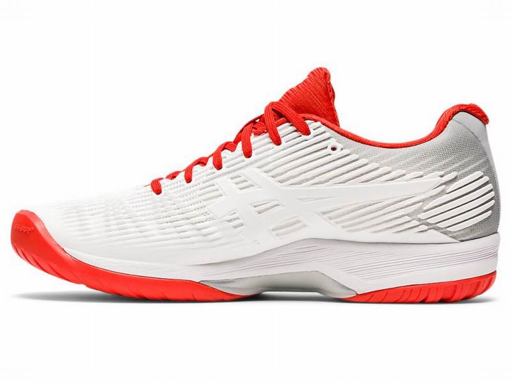 Asics SOLUTION SPEED FF Women's Tennis Shoes White / Red | ULP071536