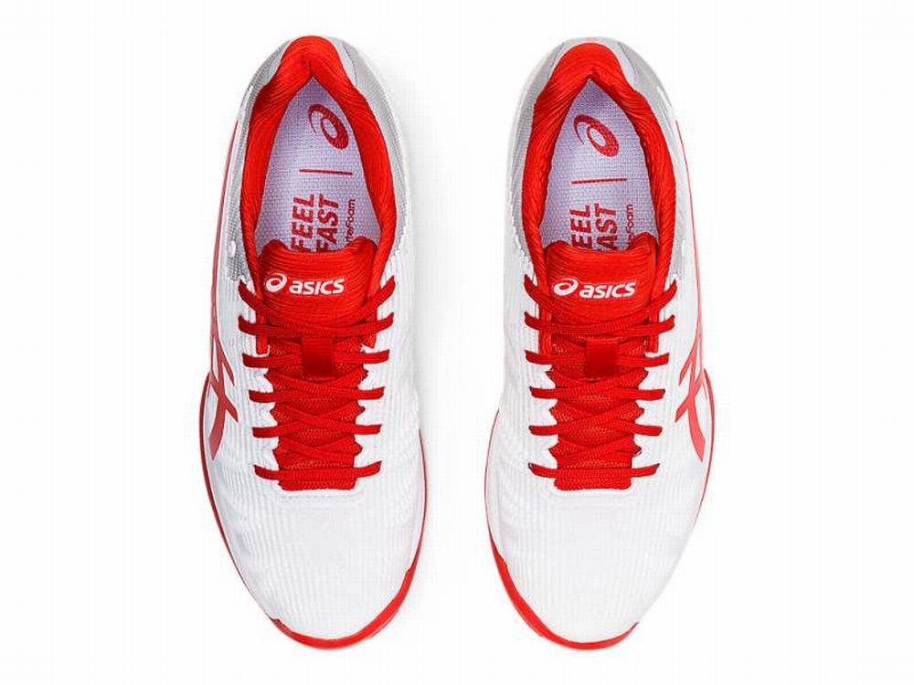 Asics SOLUTION SPEED FF Women's Tennis Shoes White / Red | ULP071536