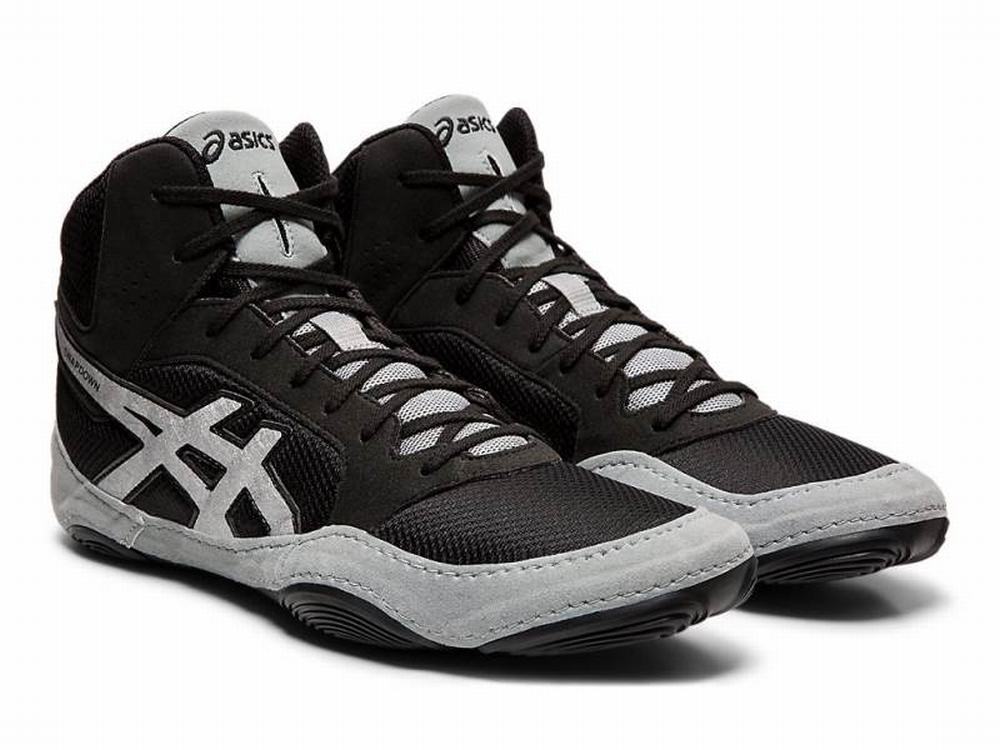 Asics Snapdown 2 Men's Wrestling Shoes Black / Silver / Brown | DPQ094153