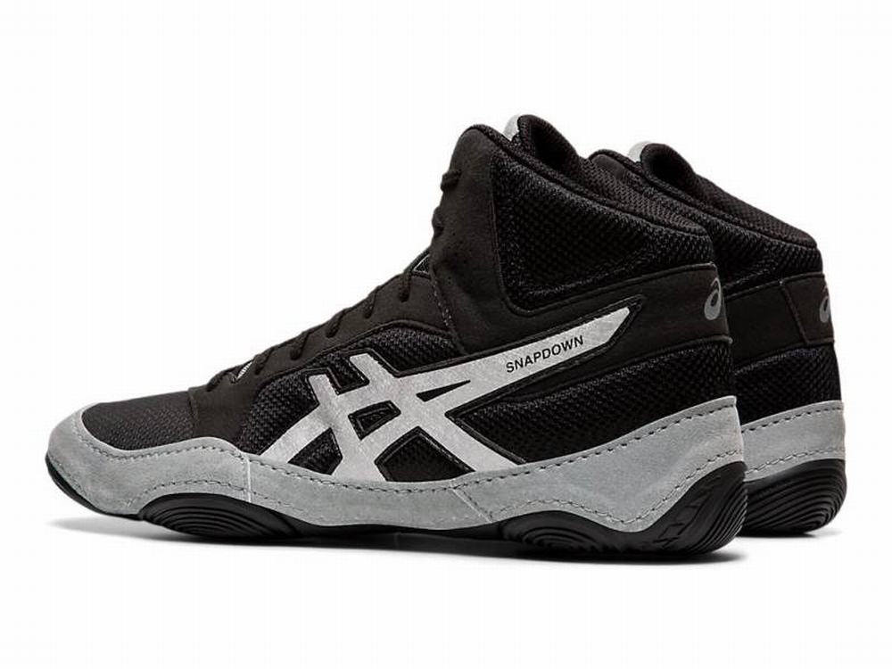 Asics Snapdown 2 Men's Wrestling Shoes Black / Silver / Brown | DPQ094153