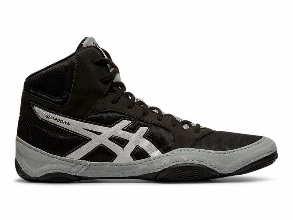 Asics Snapdown 2 Men\'s Wrestling Shoes Black / Silver / Brown | DPQ094153