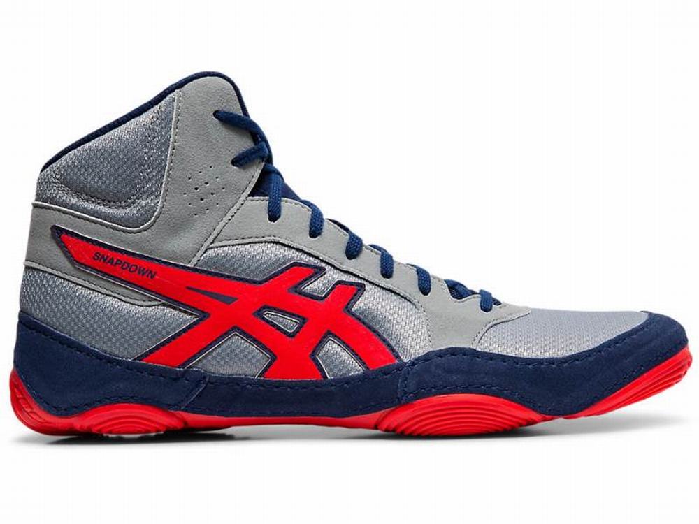 Asics Snapdown 2 Men's Wrestling Shoes Grey / Red / Brown | OTS167234