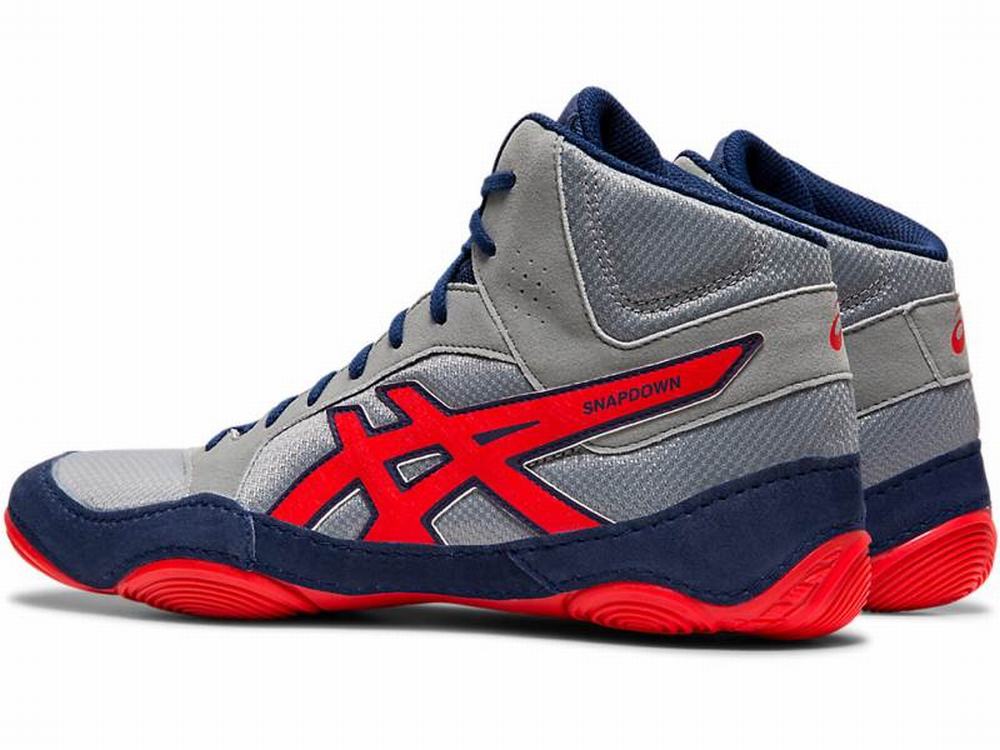 Asics Snapdown 2 Men's Wrestling Shoes Grey / Red / Brown | OTS167234