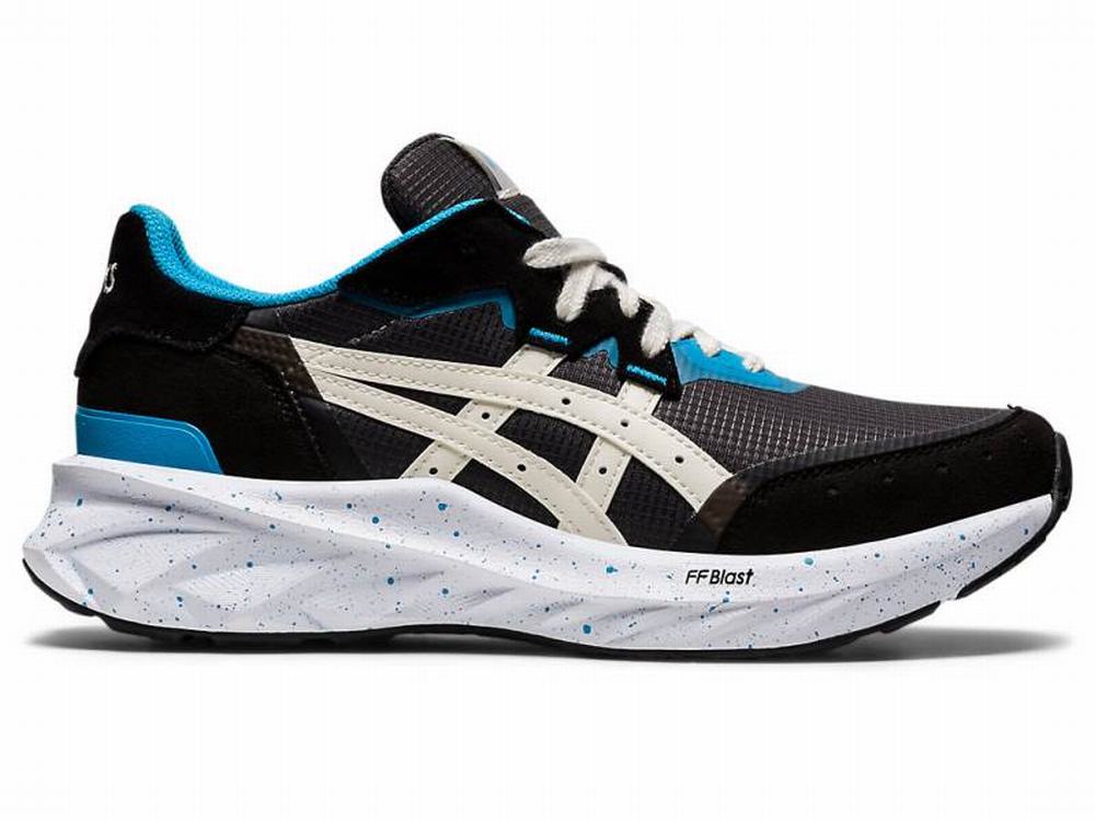 Asics TARTHER BLAST Women\'s Sneakers Black / Blue | WAO952617