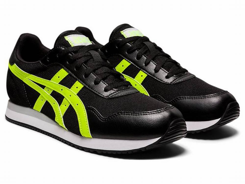 Asics TIGER RUNNER Men's Sneakers Black / Green | AYD107638