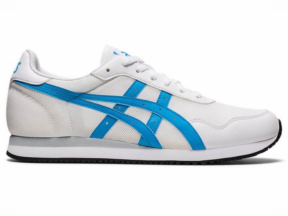 Asics TIGER RUNNER Men\'s Sneakers White / Blue | AEI079432