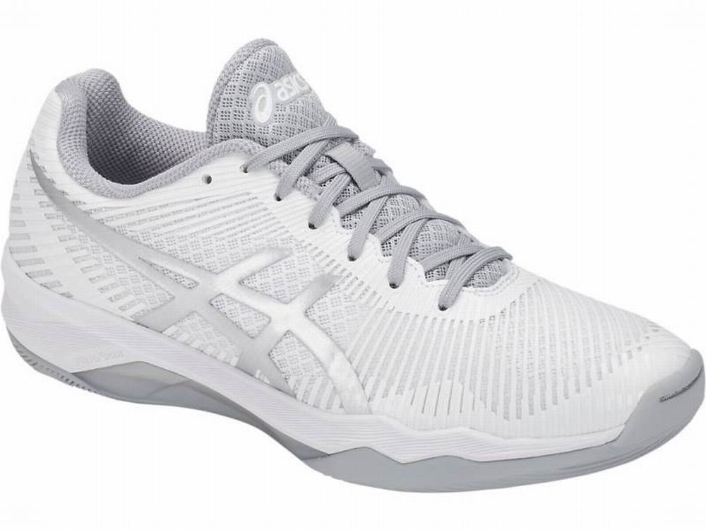 Asics Volley Elite FF Women's Volleyball Shoes White / Silver | CXD723689