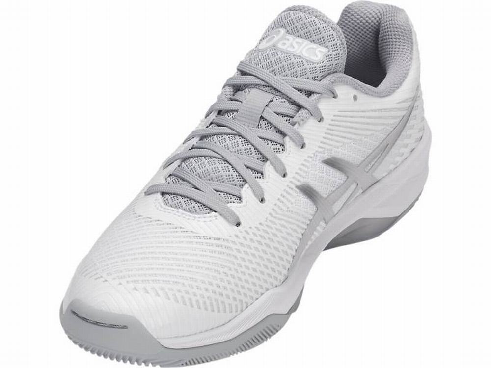 Asics Volley Elite FF Women's Volleyball Shoes White / Silver | CXD723689