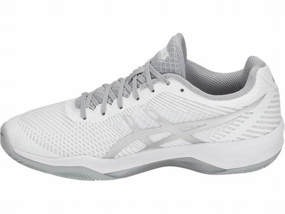 Asics Volley Elite FF Women's Volleyball Shoes White / Silver | CXD723689