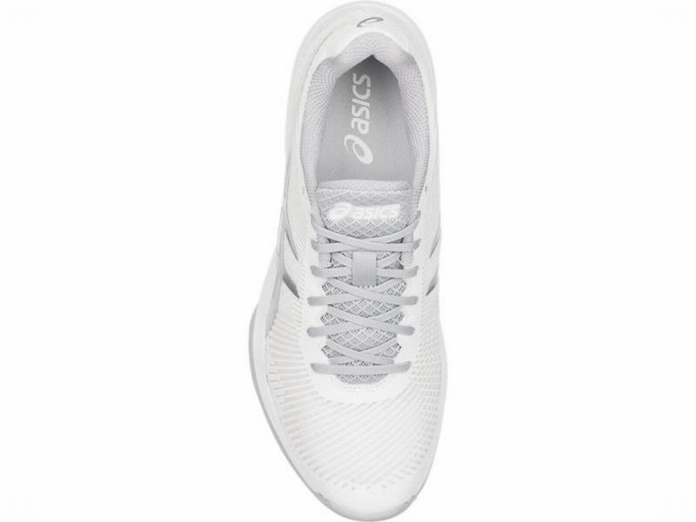 Asics Volley Elite FF Women's Volleyball Shoes White / Silver | CXD723689